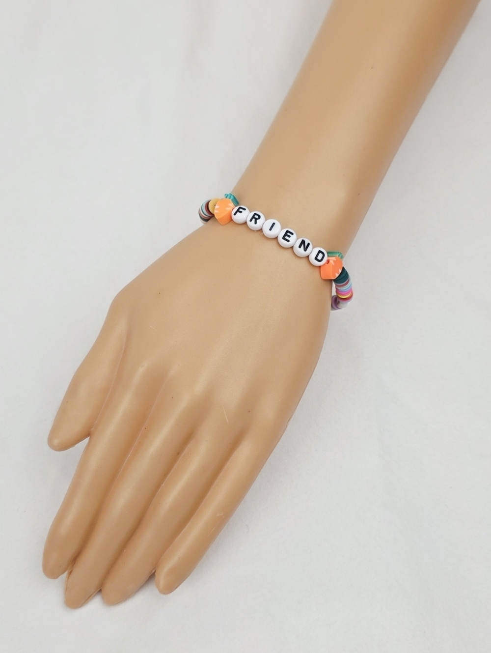 Handmade Clay Bead Multi Color Carrot Friend  Bracelet